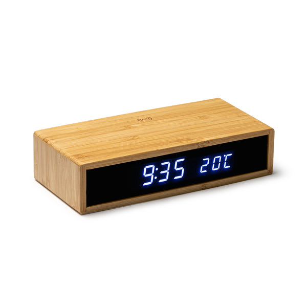 Stamina Duncer bamboo table clock, ready for logo printing