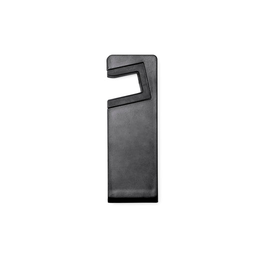 Stamina Kunir foldable mobile phone stand in black, ready for logo printing