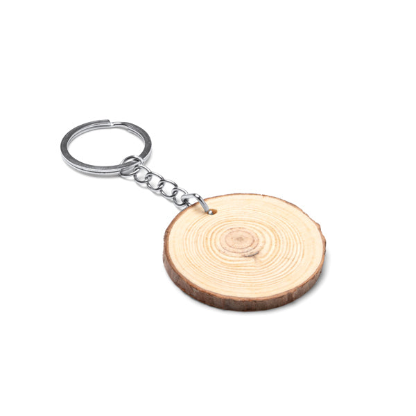 Stamina Budan wood and metal keyring, ready for laser engraving