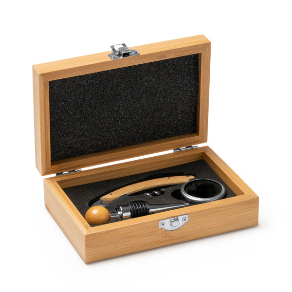 Stamina Tintos stainless steel and bamboo bottle opener, ready for logo printing