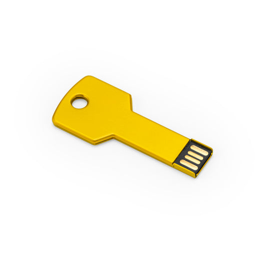 Stamina Cylon aluminium USB flash drive in yellow, ready for laser engraving