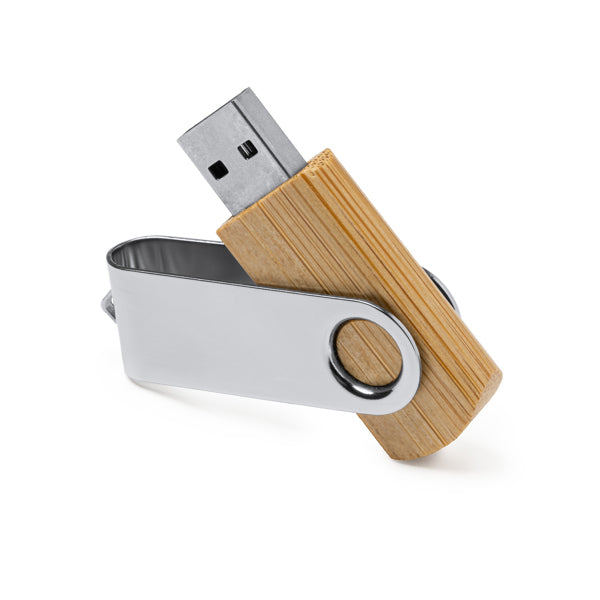 Stamina Uldon natural bamboo USB flash drive, ready for logo printing