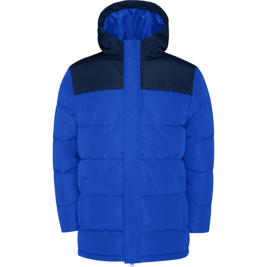 Roly Tallin men's parka in royal blue/navy blue, ready for logo printing or embroidery