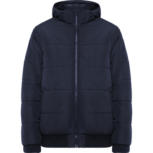 Roly Surgut unisex padded jacket in navy blue, ready for logo printing or embroidery