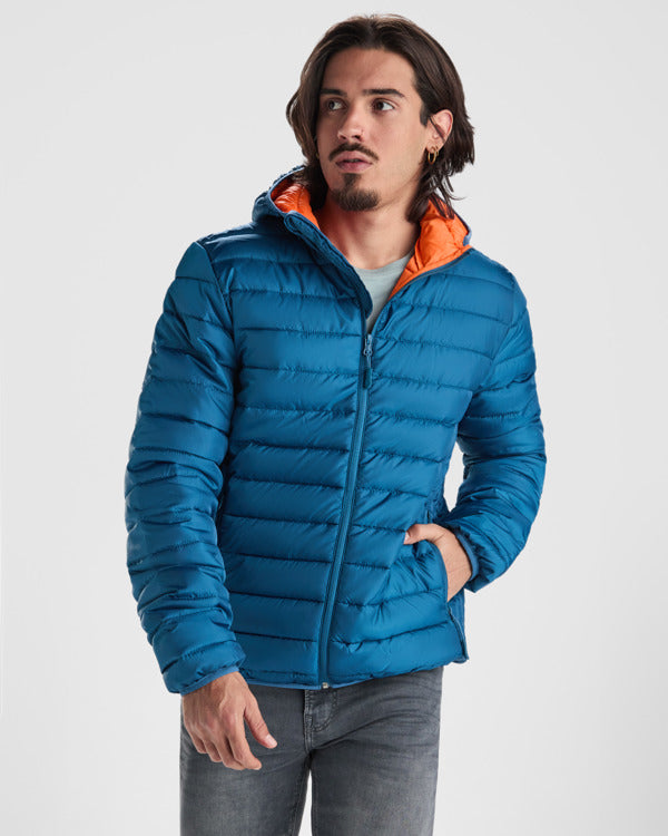 Roly Norway men's jacket in black, alternative view, ready for logo printing or embroidery