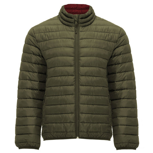 Roly Finland men's padded jacket in army green, ready for logo printing or embroidery