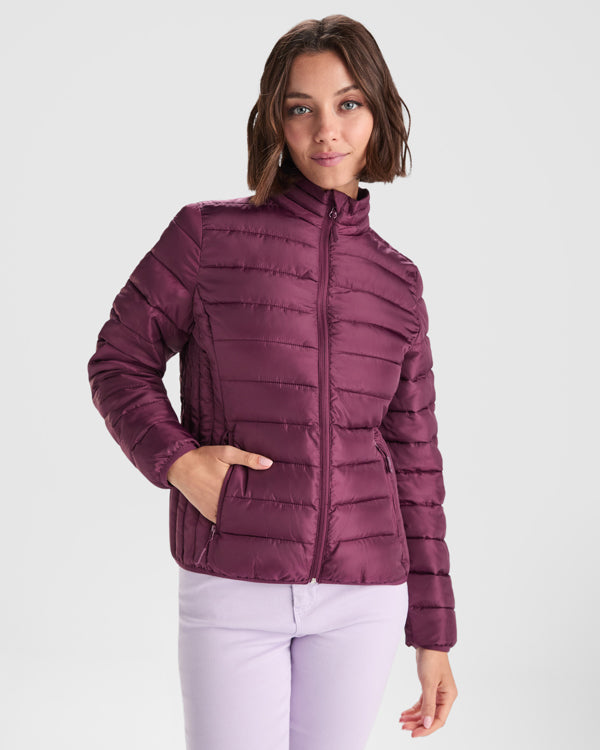 Roly Finland Woman women's padded jacket in black, alternative view, ready for logo printing or embroidery
