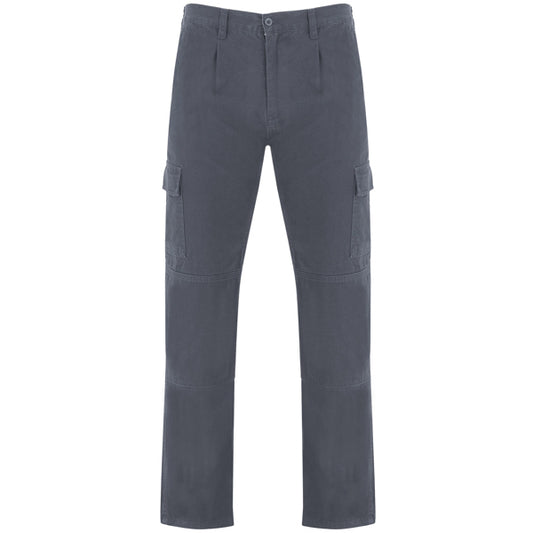 Roly WRK Safety men's trousers in lead, ready for logo printing or embroidery