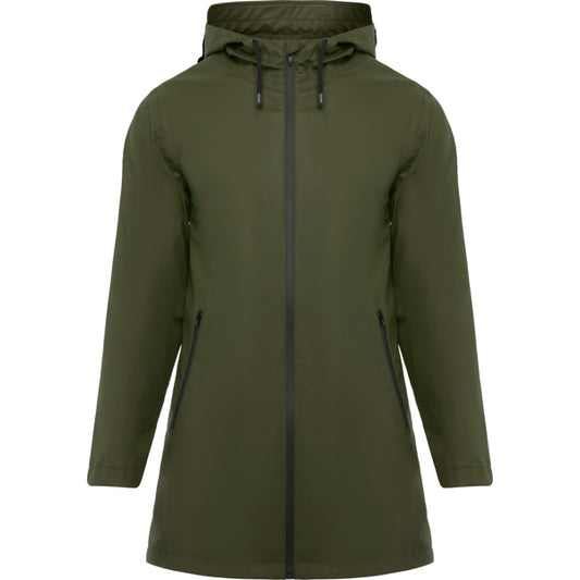 Roly Sitka Woman women's raincoat in dark army green, ready for logo printing or embroidery