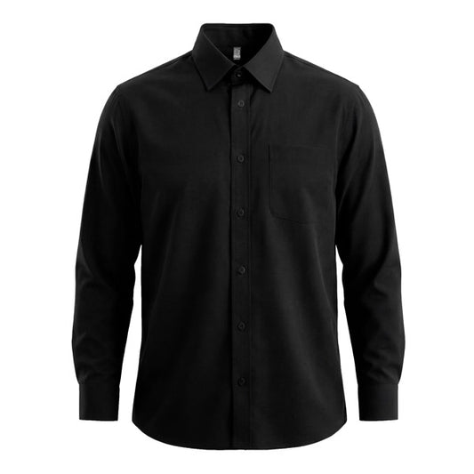 Roly WRK Aifos L/s men's shirt in black, ready for logo printing or embroidery