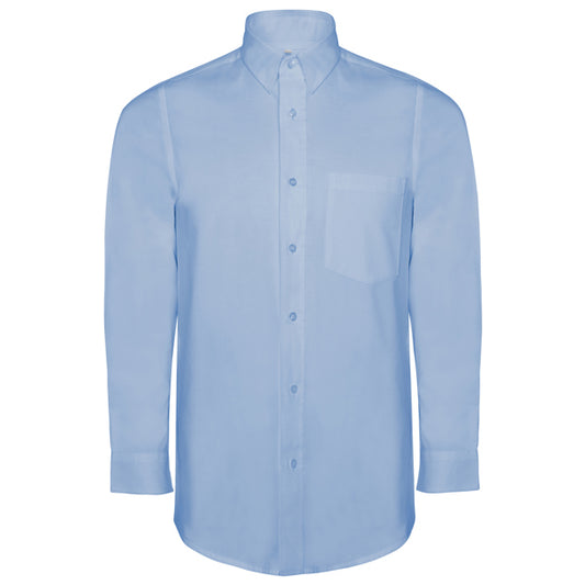 Roly WRK Oxford men's shirt in sky blue, ready for logo printing or embroidery