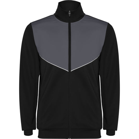 Roly Evans men's tracksuit in black/ebony, ready for logo printing or embroidery
