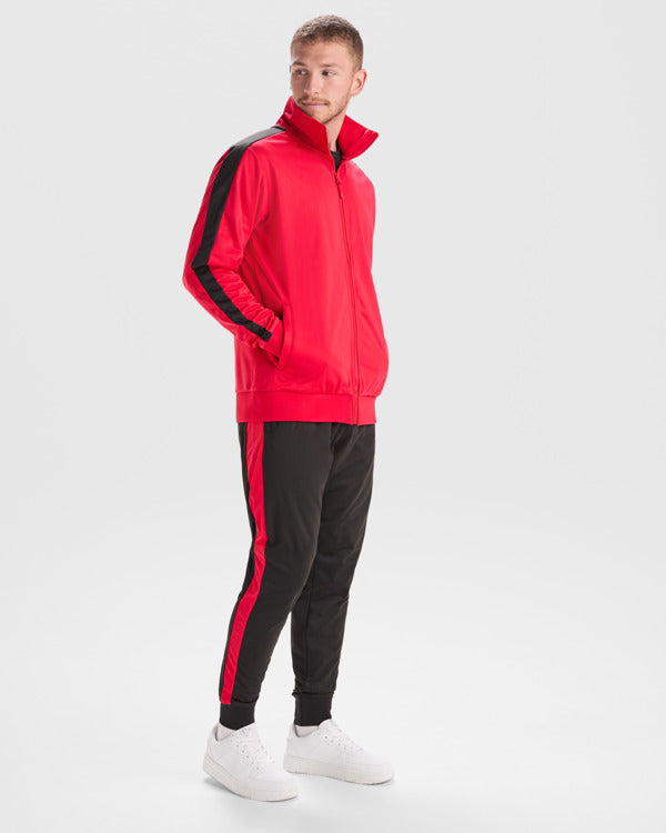 Roly Creta men's tracksuit in black, alternative view, ready for logo printing or embroidery