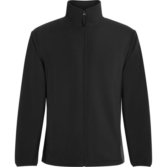 Roly New Artic men's fleece jacket in black, ready for logo printing or embroidery