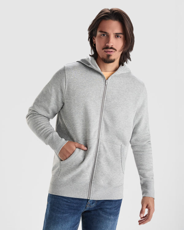 Roly Montblanc men's hoodie in black, alternative view, ready for logo printing or embroidery