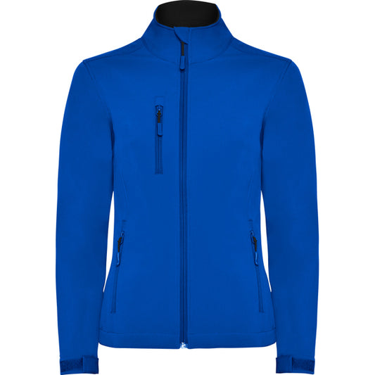 Roly Nebraska Woman women's softshell jacket in royal blue, ready for logo printing or embroidery