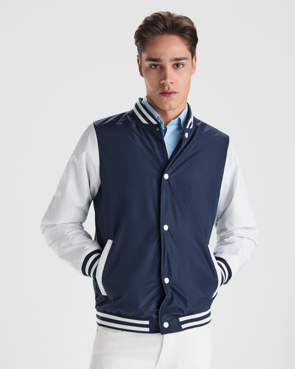 Roly California unisex jacket in black/white, alternative view, ready for logo printing or embroidery
