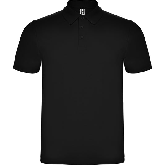Roly Austral men's polo shirt in black, ready for logo printing or embroidery