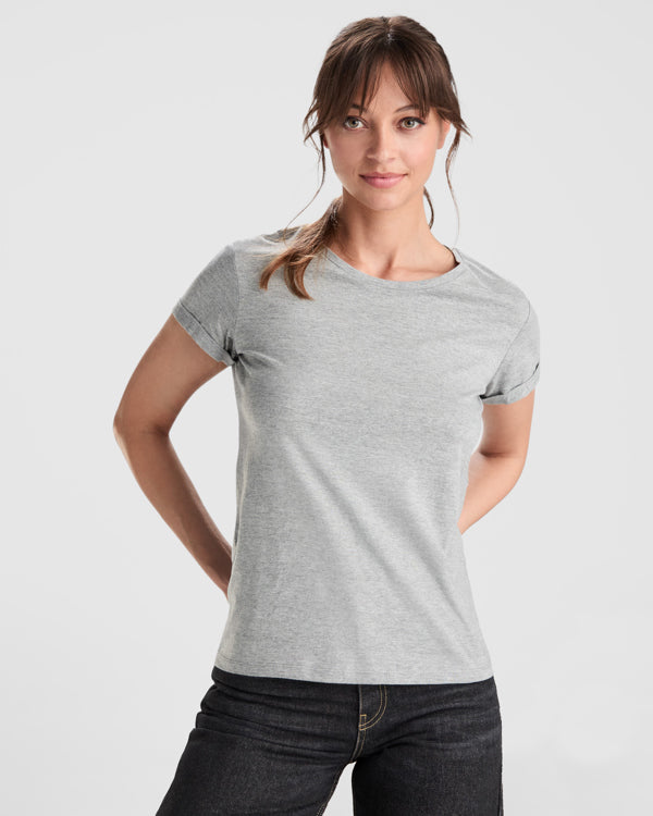 Roly Cies women's T-shirt in white, alternative view, ready for logo printing or embroidery