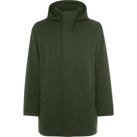 Roly Dome unisex parka in green smoke, ready for logo printing or embroidery