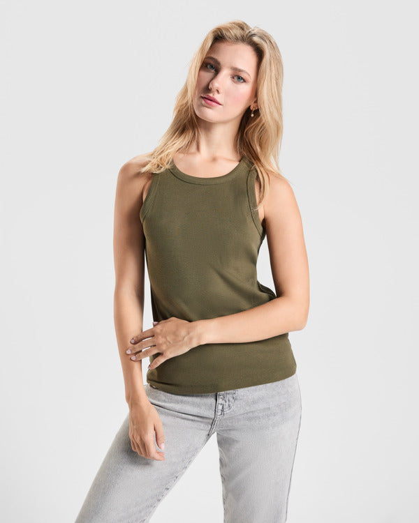 Roly Dribe women's T-shirt in white, alternative view, ready for logo printing or embroidery