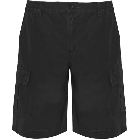 Roly WRK Armour men's Bermuda shorts in black, ready for logo printing or embroidery