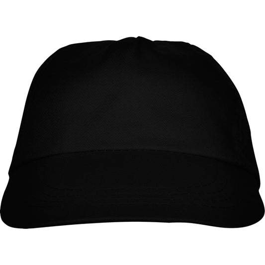 Stamina Basica polyester / cotton cap in black, ready for logo printing