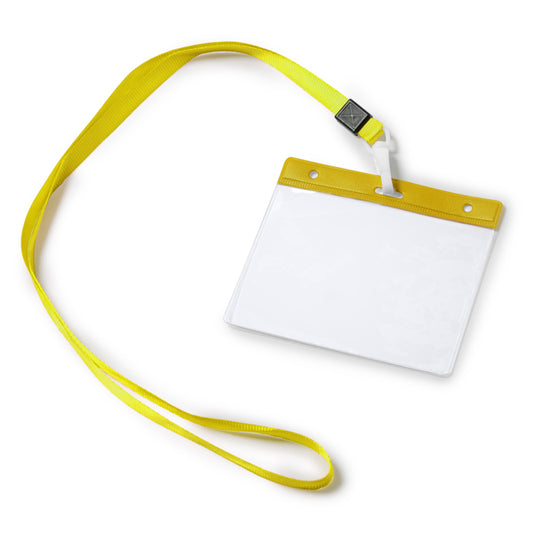 Stamina Pomel pVC lanyard in yellow, ready for logo printing