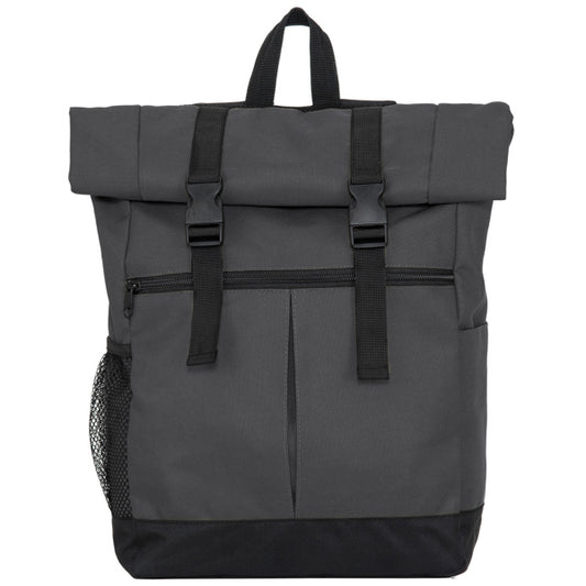 Stamina Dodo polyester backpack in ebony, ready for logo printing