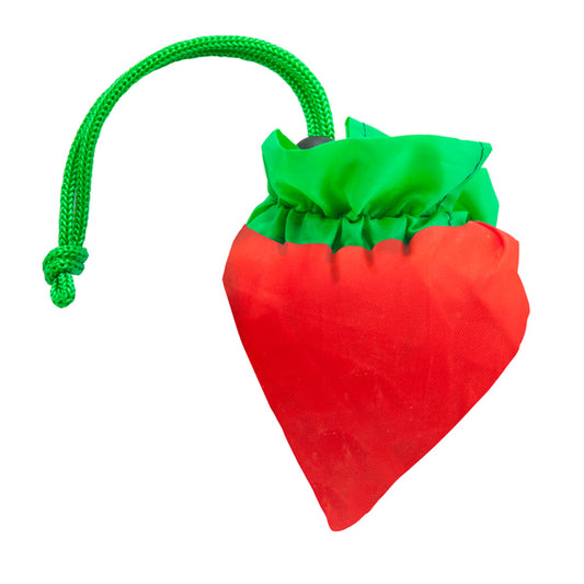Stamina Foldable Focha 190T polyester shopping bag in strawberry, ready for logo printing