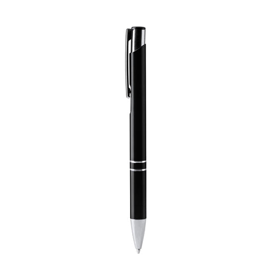 Stamina Simon recycled aluminium ball pen in black, ready for laser engraving