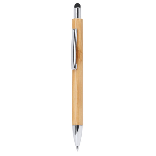Stamina Pampa bamboo and metal pen in black, ready for laser engraving