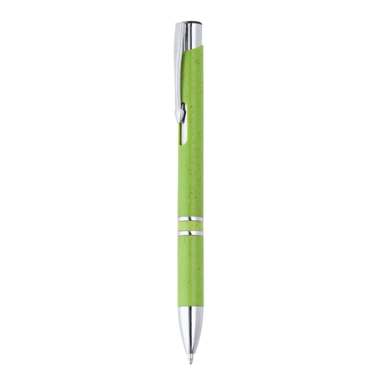 Stamina Hayedo wheat fibre and ABS pen in oasis green, ready for logo printing