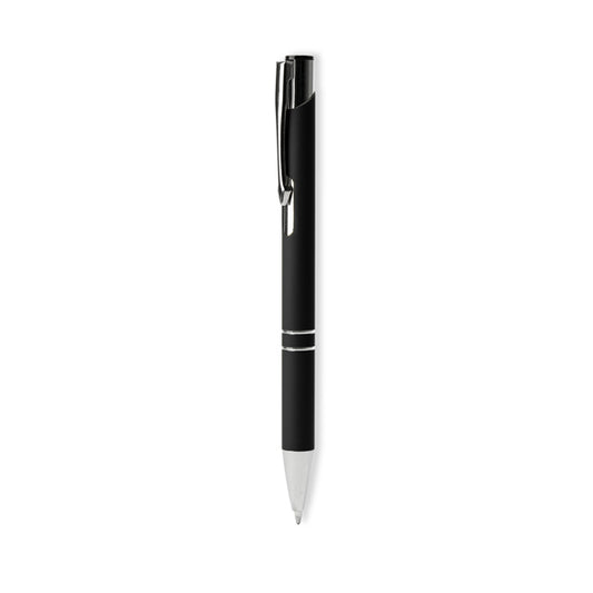 Stamina Norfolk aluminium ball pen in black, ready for logo printing