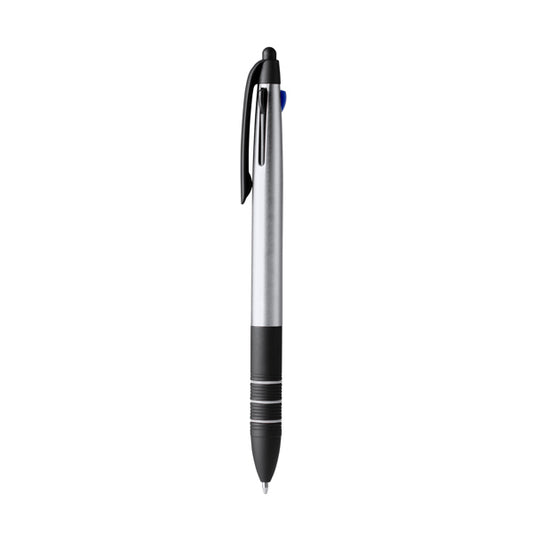 Stamina Sandur retractable 3-ink ball pen in silver, ready for logo printing