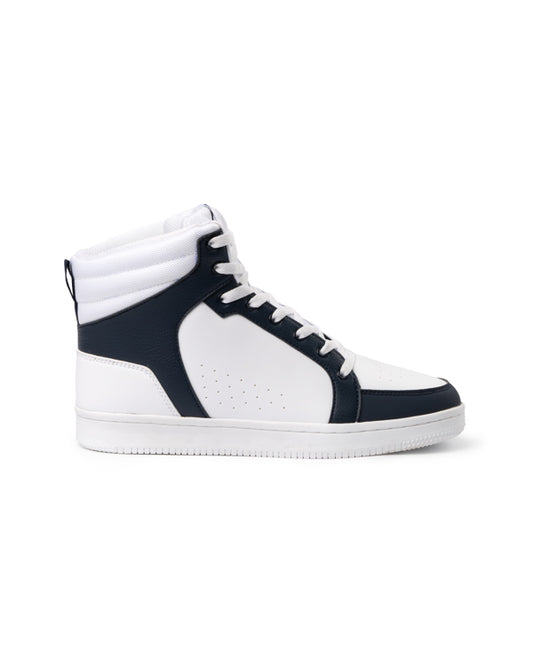Roly WRK Space unisex work trainers in white/navy blue, ready for logo printing or embroidery