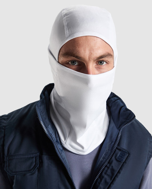 Roly WRK Darak unisex hat in white, alternative view, ready for logo printing or embroidery