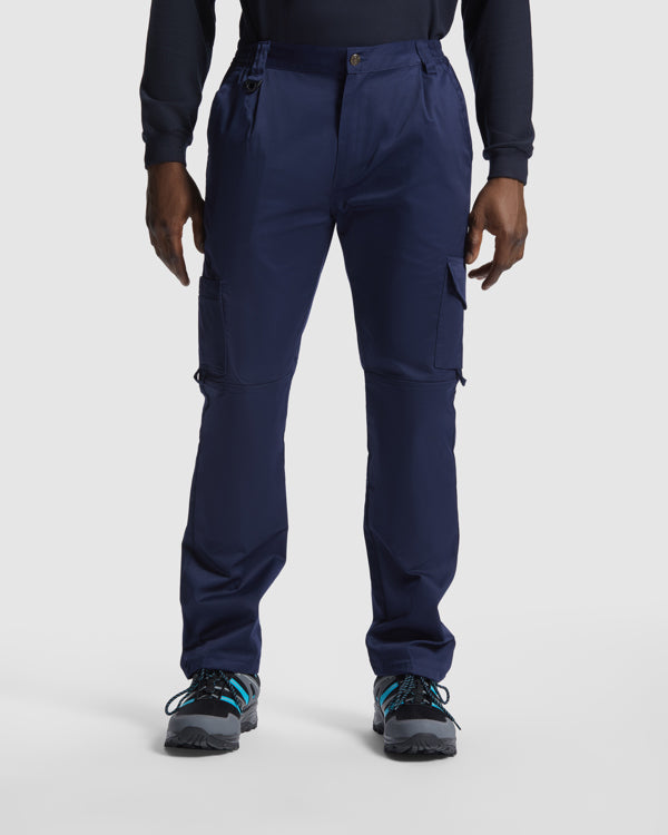 Roly WRK Protect men's trousers in black, alternative view, ready for logo printing or embroidery