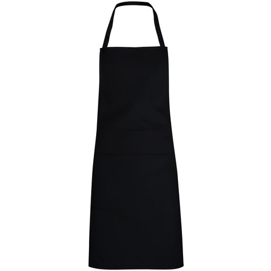 Roly WRK Ramsay unisex apron in black, ready for logo printing or embroidery