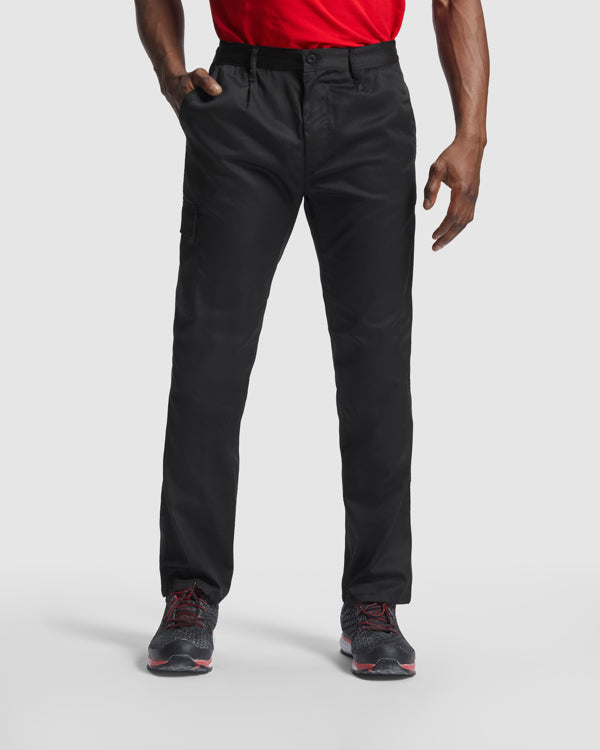 Roly WRK Daily Next men's trousers in black, alternative view, ready for logo printing or embroidery