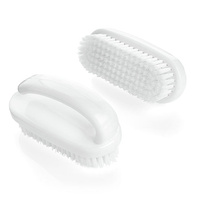 Antibacterial Nail Brush branded hygiene essential in white printed with your company logo