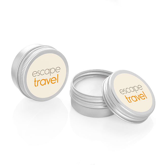 White Total Sun Block in an Aluminium Jar, 15ml branded personal care item in silver/white printed with your company logo