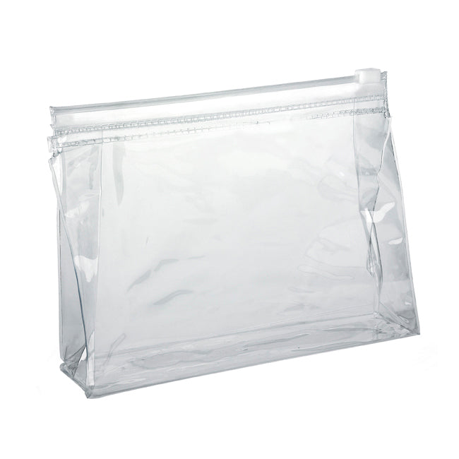 Clear PVC Slide Zippered Toiletry Bag branded personal care item in clear printed with your company logo