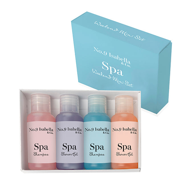 4 Piece Weekend Toiletry Set branded personal care item in blue, orange, pink, purple printed with your company logo