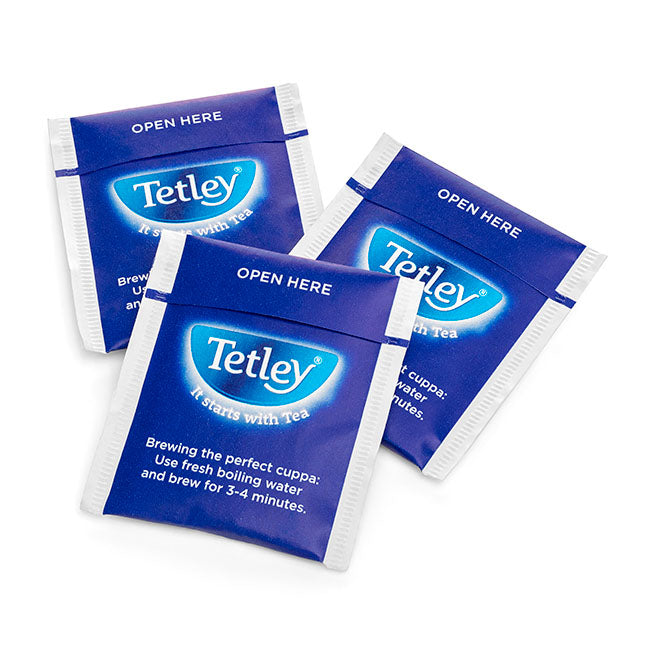 Tetley Tea Bags branded personal care item in white printed with your company logo