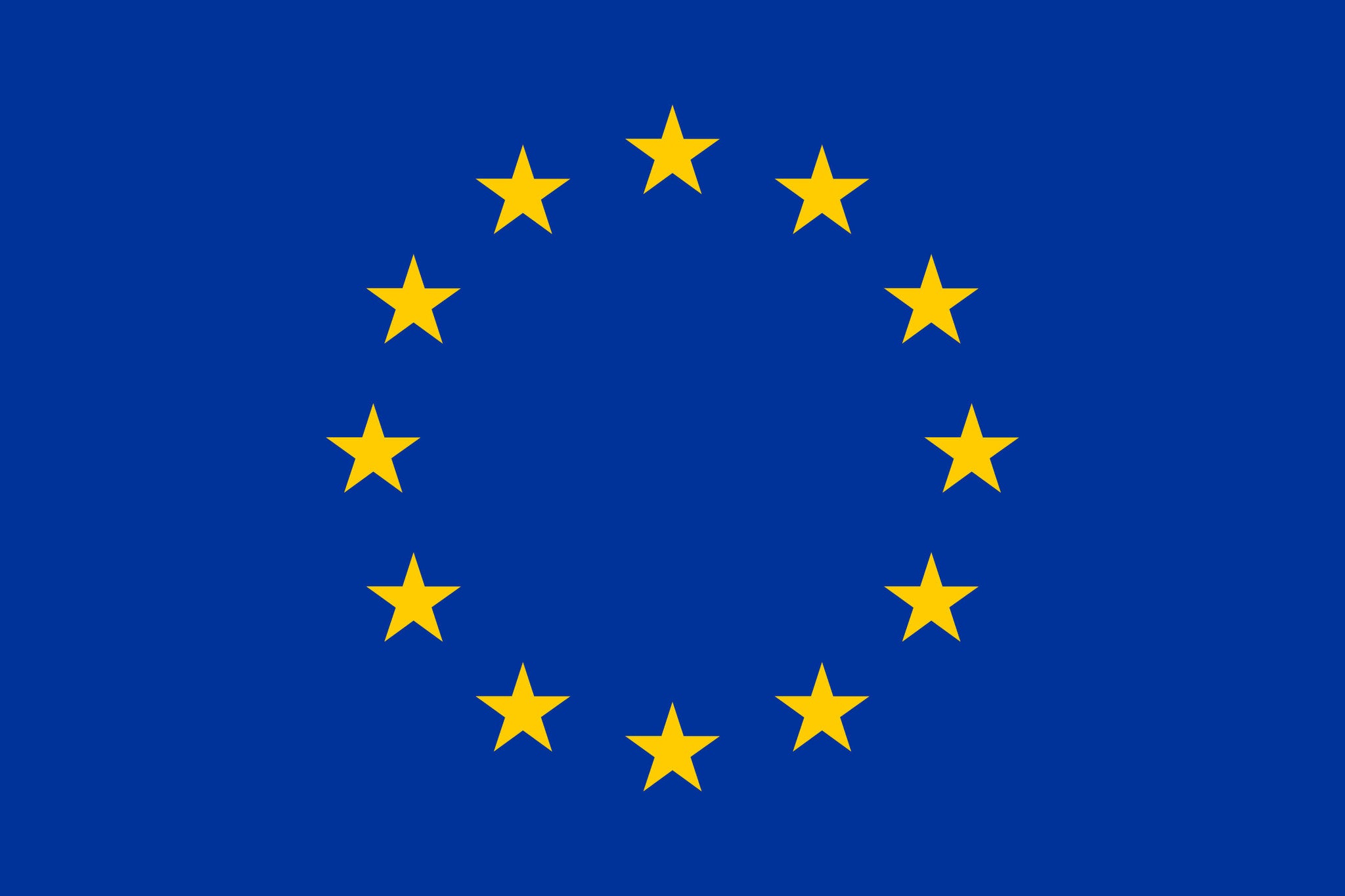 EU flag symbolising Europe-wide promotional product fulfilment and delivery with no customs fees