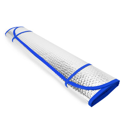 Stamina Kini aluminium and foam car sun shield in royal blue, ready for logo printing
