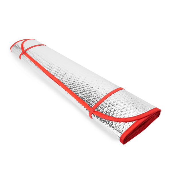 Stamina Kini aluminium and foam car sun shield in red, ready for logo printing