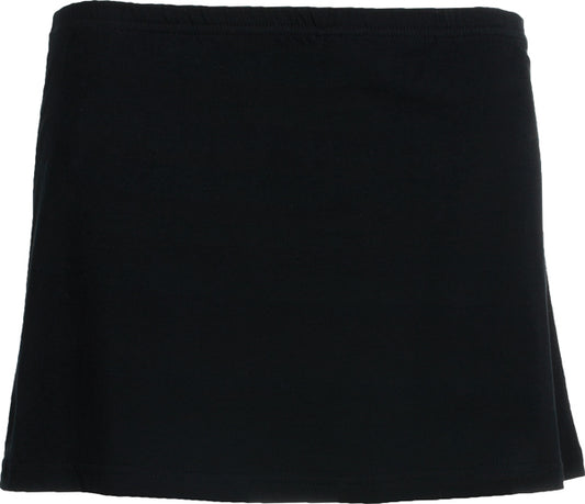 Roly Patty women's skirt in black, ready for logo printing or embroidery