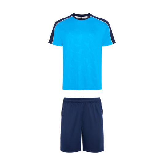 Roly Titan unisex sports set in fluor turqueoise/navy blue, ready for logo printing or embroidery